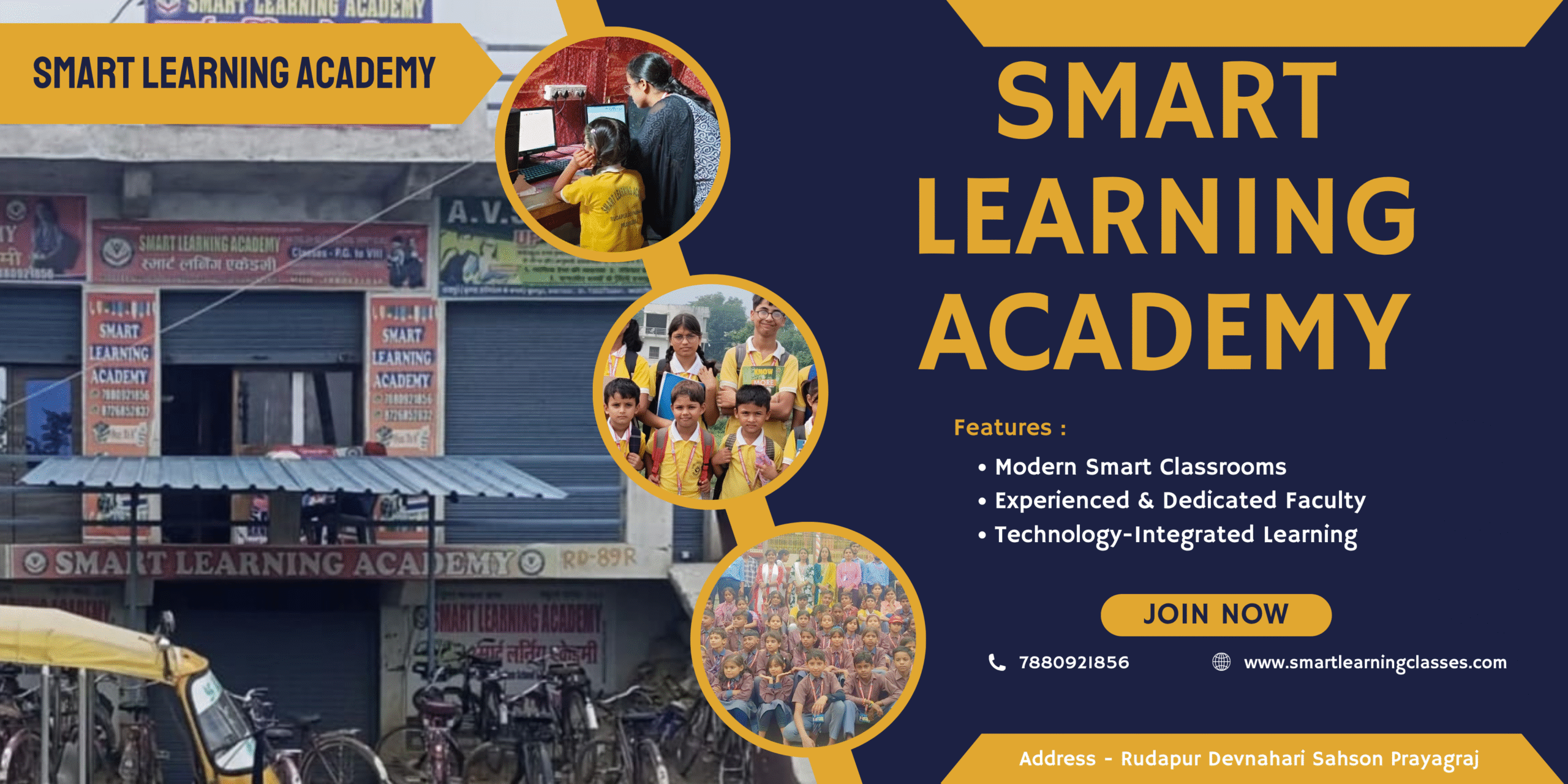 Home yellow and gold illustrative real estate banner